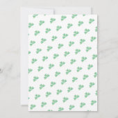 St. Patricks Lucky, eerste verjaardag Shamrocks Kaart (Achterkant)
