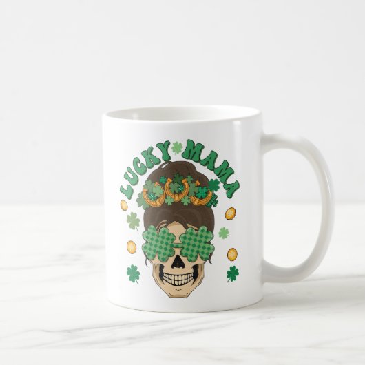 St. Patrick's Lucky Mama Skeleton Koffiemok (Rechts)
