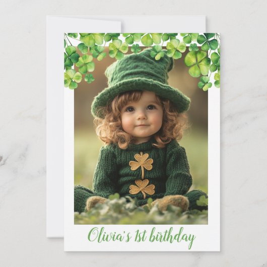 St. Patricks Lucky One Birthday Invitation (Dos)