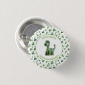 St Patricks Lucky One Dinosaur Button (Voorkant /achterkant)