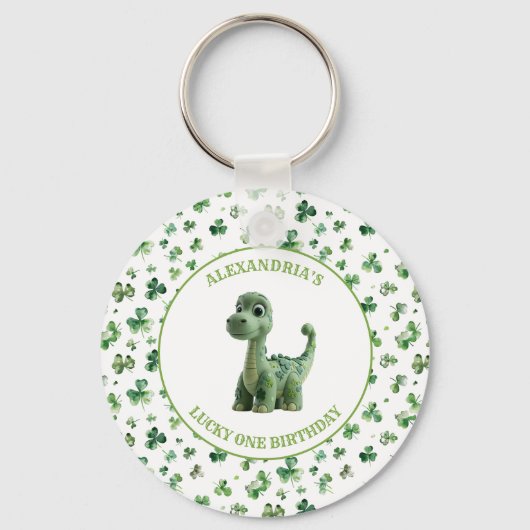 St Patricks Lucky One Dinosaur Sleutelhanger (Voorkant)
