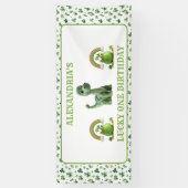 St Patricks Lucky One Dinosaurus Banner (Verticaal)