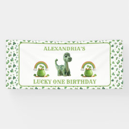 St Patricks Lucky One Dinosaurus Banner