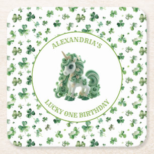 St Patricks Lucky One Eenhoorn Papier Onderzetter