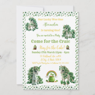 St. Patrick's Lucky One Eenhoorn Uitnodiging