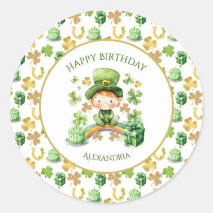 St. Patrick's Lucky One eerste verjaardag Ronde Sticker