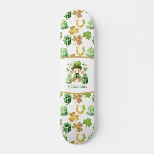 St Patrick's Lucky One Verjaardag Skateboard (Voorkant)
