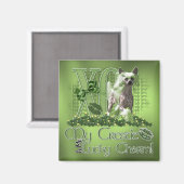 St Patricks - Me Lucky Charm - Chinese Crested Magneet (Voorkant / Achterkant)