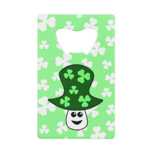 St. Patrick's Mushroom Bottle Opener Kredietkaart Flessenopener