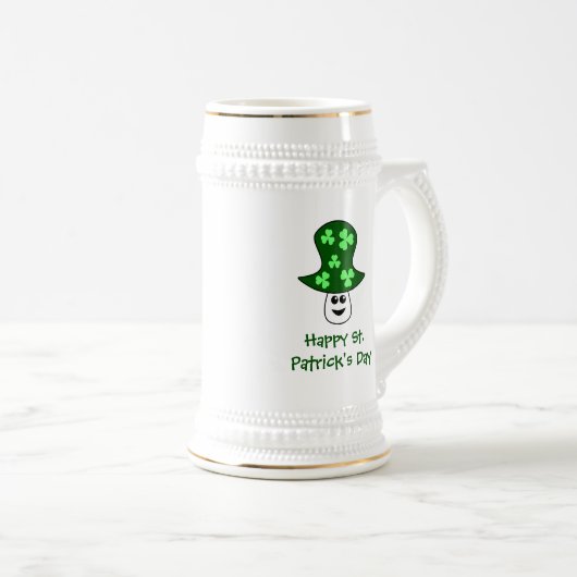 St. Patrick's paddenstoel Stein Bierpul (Voorkant rechts)