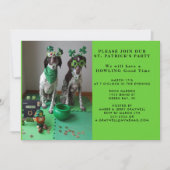 St. Patrick's Party Dogs with Shanrocks Invitation Kaart (Voorkant)