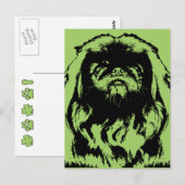 St Patricks - Pekinees silhouet - Pebbles Briefkaart (Voorkant / Achterkant)