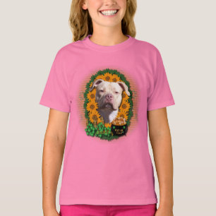 St Patricks - Pot of Gold - Pitbull - Jersey Girl T-shirt