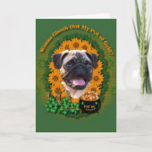 St Patricks - Pot van Goud - Pug Kaart (Voorkant)