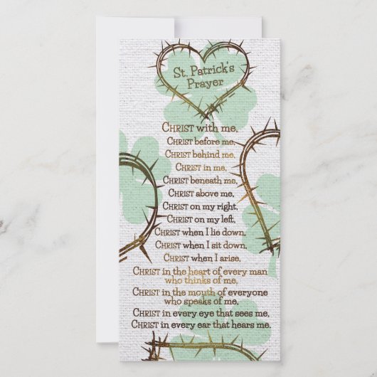 ST. PATRICK'S PRAYER Aangepast religieus Bladwijze (Voorkant)