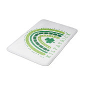St. Patrick's Rainbow | Happy Whimsical Shamrock Badmat (Gekanteld)