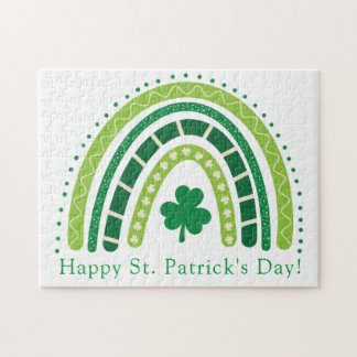 St. Patrick's Rainbow | Happy Whimsical Shamrock Legpuzzel