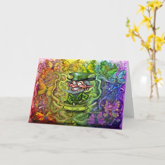 St. Patrick's Rainbow Magic Kaart (Gele Bloem)