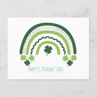 St. Patrick's Regenboog Gelukkige Whimsical Shamro Briefkaart