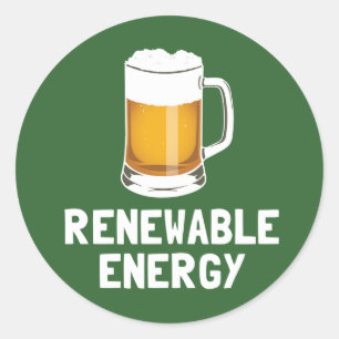 St. Patrick's Renewable Energy Beer Ronde Sticker