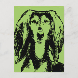 St Patricks - Saluki Silhouette Briefkaart