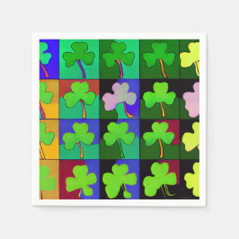 St. Patricks servetten met klavertjes 2