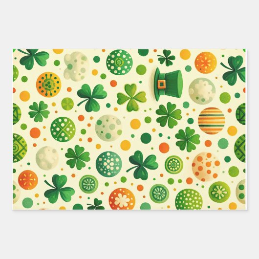 St Patricks Set van 3 Inpakpapier Vel (Voorkant)