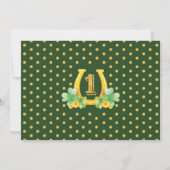 St Patrick's Shamrock Lucky One 1st Birthday Kaart (Achterkant)