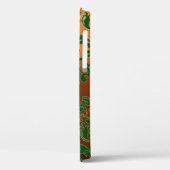 ST PATRICK'S SHAMROCK ORANJE GREEN DAMASK MONOGRAM Case-Mate iPhone CASE (Achterkant / Links)