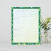 St. Patrick's Shamrocks Green Recipe Paper Sheet (Staand voorkant)