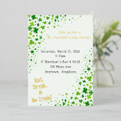 St. Patrick's St. Patty's Day Feest Folie Uitnodiging (Staand Voorkant)