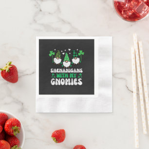 St. Patrick's Streken Met Gnomies Kabouters Servet