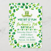 St. Patrick's thema verjaardagsfeestje uitnodiging (Voorkant / Achterkant)