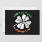St Patricks Tijd voor sommige Shenanigans klaver p Kaart (Voorkant)
