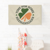St. Patrick's Tijd voor wat kattenkwaad Klaver Spandoek (Insitu)