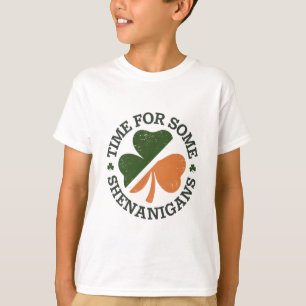 St. Patrick's Tijd voor wat kattenkwaad Klaver T-shirt