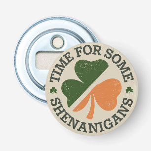 St. Patrick's Tijd voor wat Schelmenstreken Klaver Button Flesopener