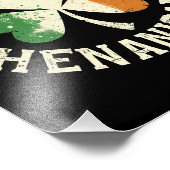 St. Patrick's Time for some Shenanigans Clover Fun Foto Afdruk (Hoek)