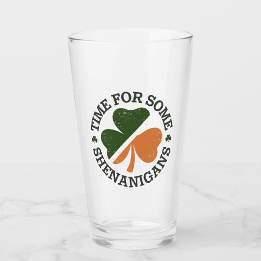 St. Patrick's time for some Shenanigans Clover Glas (Voorkant)