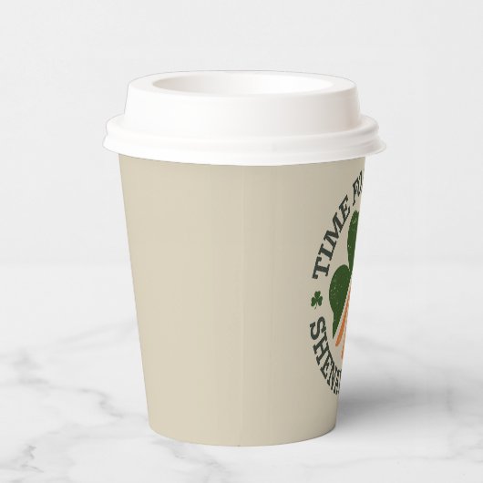 St. Patrick's time for some Shenanigans Clover Papieren Bekers (Rechts)