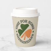 St. Patrick's time for some Shenanigans Clover Papieren Bekers (Voorkant)