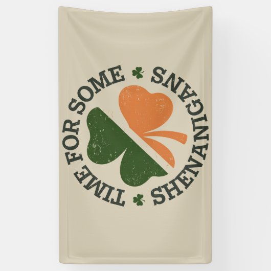 St. Patrick's time for some Shenanigans Clover Spandoek (Verticaal)