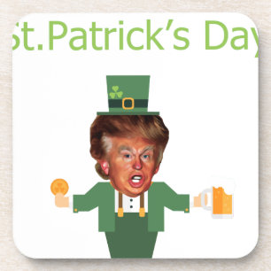 st patricks trump leprechaun bier onderzetter