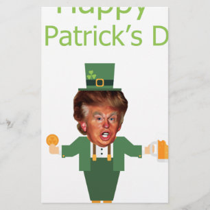 st patricks trump leprechaun briefpapier