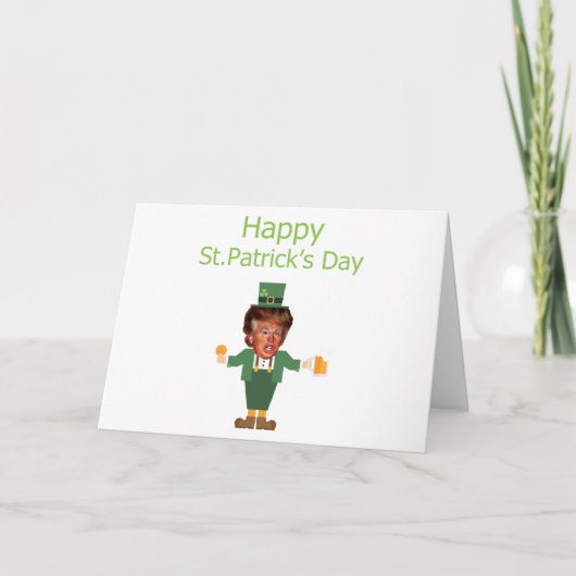 st patricks trump leprechaun kaart (Voorkant)