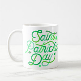 St. Patrick's Typografie |Happy Whimsical Shamrock Koffiemok