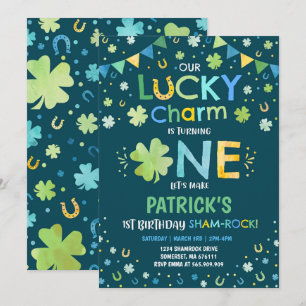 St. Patrick's verjaardagsuitnodiging Lucky Charm Kaart