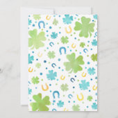 St. Patrick's verjaardagsuitnodiging Lucky Charm Kaart (Achterkant)
