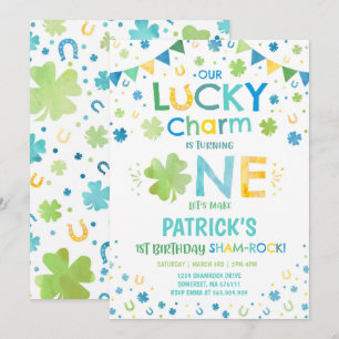 St. Patrick's verjaardagsuitnodiging Lucky Charm Kaart