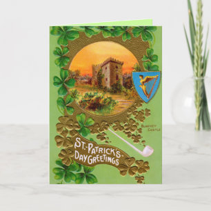St. Patricks Vintage wenskaart Kaart